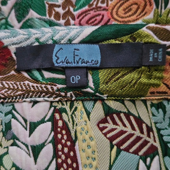 Eva Franco by Anthro Botanical Tapestry Pleated Midi Skirt Green Floral Size 0P - Picture 9 of 11